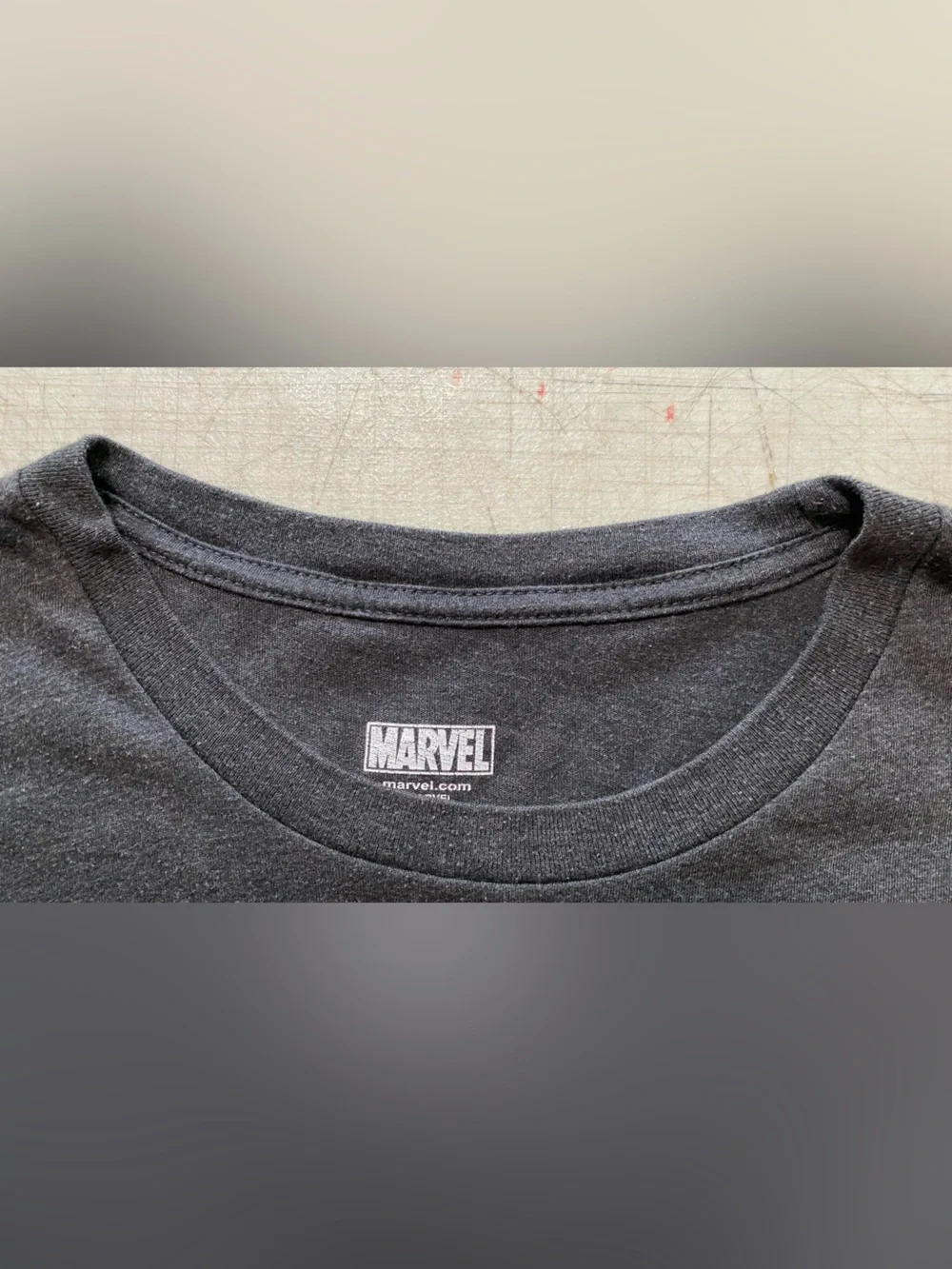Marvel punisher Long Sleeve Tee with White Skull and Sleeve Text - Picture 3 of 8